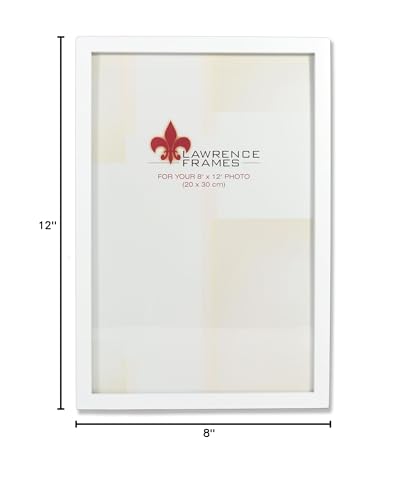 Lawrence Frames White Wood Picture Frame, Gallery Collection, 8 by 12-Inch, White - color: White, size: 8x12