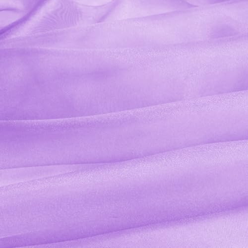 VACVELT Light Purple Sheer Organza Fabric by The Yard 60" Wide (1 Yard) - color: Light Purple, size: 1 Yard