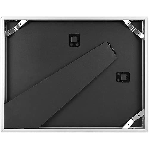 Golden State Art 8.5x11 Silver Aluminum Certificate Frame Real Glass Front - color: Silver (No Mat)