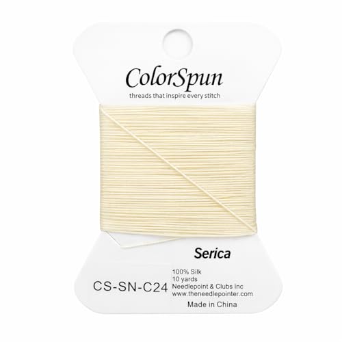 3-Strand Silk Needlepoint Thread, 10 Yard Smooth & Lustrous Silk Thread for Needlepoint, Hand Embroidery, Sewing & DIY Needlework to Family and Friends(Champagne) - color: Champagne