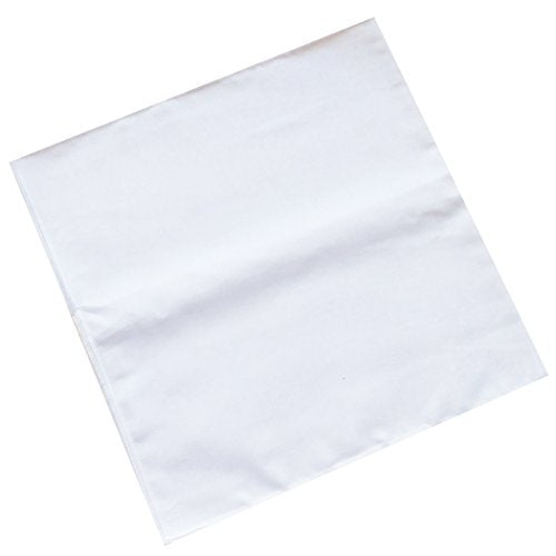 Solid White Cotton Hankderchiefs for DIY Drawn Embroidery Party 28 Square - color: Pack of 12
