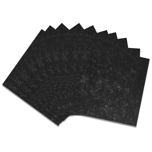 12" x 12" Squares Felt Sheets Fabric, 10Pcs Felt Fabric for Crafts, 1mm Thick Halloween Christmas Fabric Fall Felt Non-Woven Felt Paper for Sewing DIY Projects(Black) - color: Black