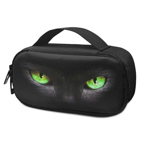 Black Cat Green Eyes Diabetic Supplies Travel Case Glucose Meter Storage Bag Insulin Pen & Medication Carrying Case for Test Strips, Lancets, Syringe, Needles, Easy to Use - color: Black Cat Green Eyes