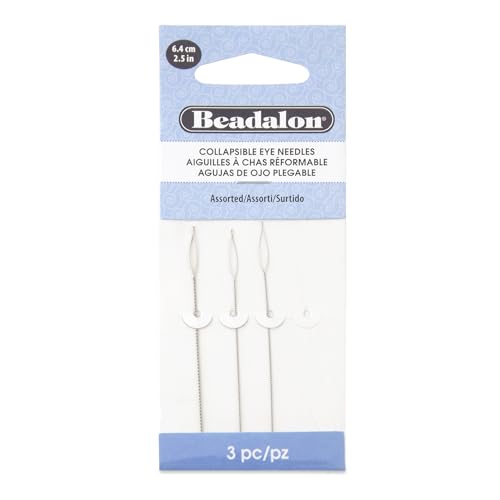 Beadalon Collapsible Eye Beading Needles - 2.5 Inches, Variety 3 pk, 3 pc - style: 2.5 inches