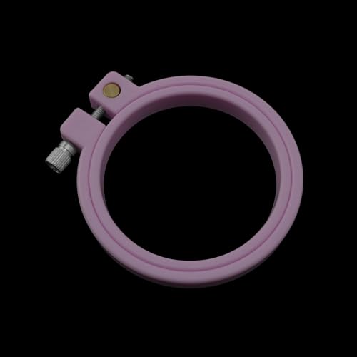 yyangz 2PCS DIY Mini Embroidery Hoops Plastic Embroidery Tension Hoops Sewing Tension Rings Adjustable Coil Design for Cross Stitch DIY Tool Accessories