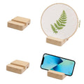 4 PCS Embroidery Hoop Display Base, Beech Wood Double Slots Embroidery Frames Stand Cross Stitch Hoop Holder for DIY Art Crafts Decor Display