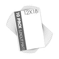 Mat Board Center 10 Pack Uncut Mat Boards, 12x18 White Matboards - size: 12x18