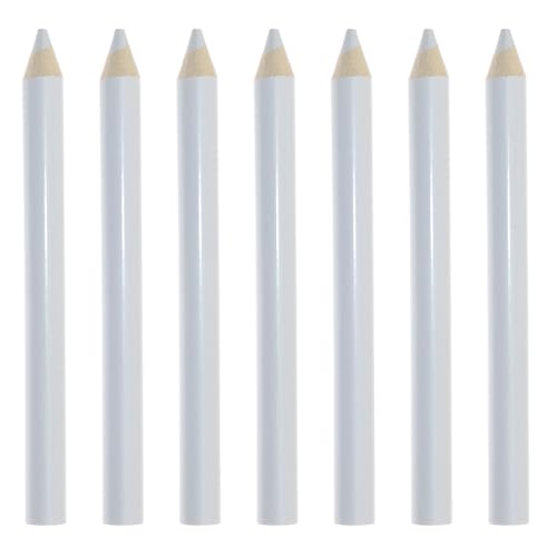 7PCS White Fabric Chalk Set 8.7cm Tracing Tools Pencils for Sewing Fabric Marking Refills for Fashion Designers