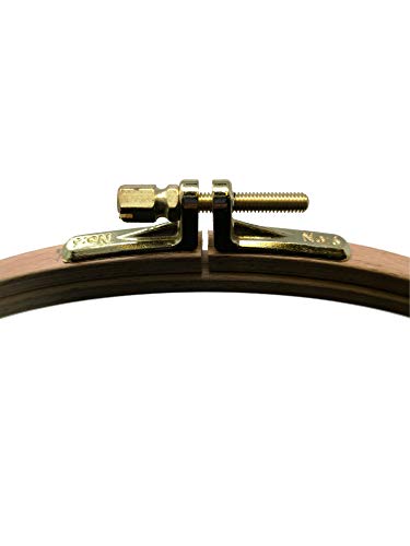 Nurge Premium Quality Beech Wood Embroidery Hoop, Cross Stitch Hoop with Gold Plated Adjustable Brass Screw for DIY Projects Ideal for Crafters,Beginners & Professionals - 9.84" Diameter & 0.31" Thick - size: 9.84" / 250mm Dia