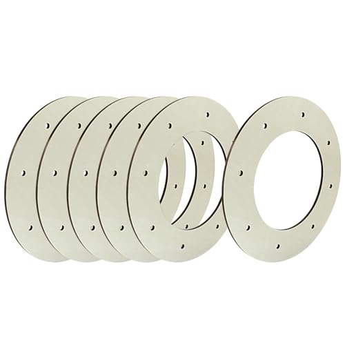 Hitefu 10 Inch Wooden Wreath Form, 6 Packs, 5mm Thickness - style: 10 In