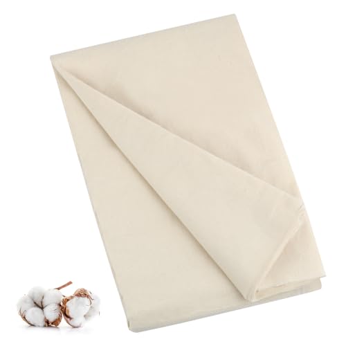 100% Cotton Muslin Fabric, 63 Inch X 5 Yards Unbleached Fabric by The Yard - color: Natural Unbleached, size: 5 Yards
