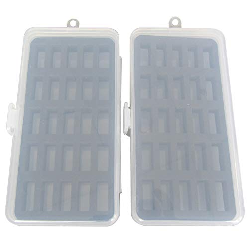 CKPSMS Brand -# BB-25B Box 2Pack Bobbin Case for Jumbo (M Size) Bobbin (Box Only) Hold 50PCS Bobbins (Type:50 Holes (for Jumbo Bobbin))