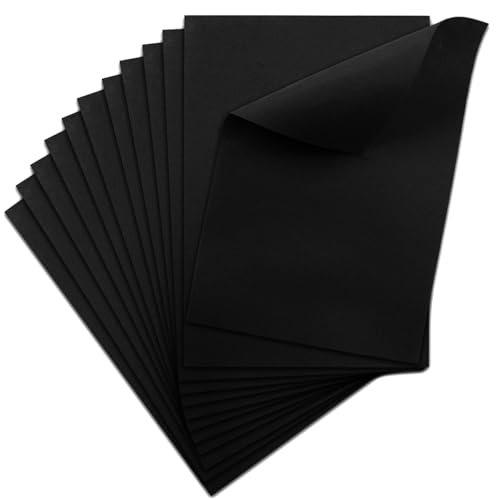 12 Pcs Felt Sheets, 7x11 Inch Stiff Felt for Crafts DIY, Black - color: Black