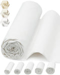 FIVEIZERO 100% Cotton Muslin Fabric by The Yard,59in x 1.9yd White Bleached Cotton Muslin Cloths–Medium Weight Beige Calico Fabric for Sewing,Quilting,Embroidery,Crafts & Apparel Projects - color: White, size: 1.9 yards pre cut
