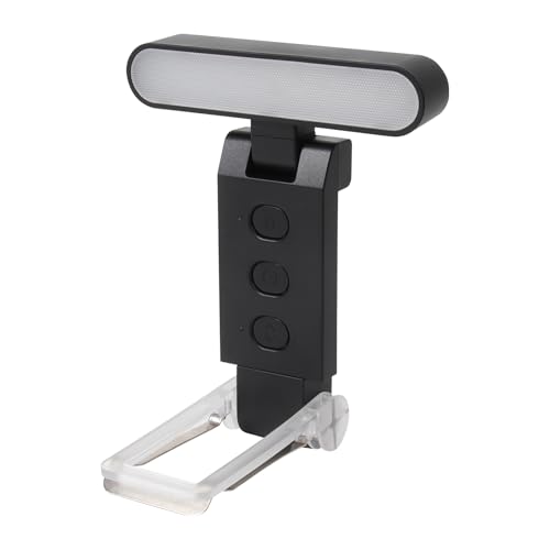 Book Light, USB Rechargeable Clip-On Reading Light with Timer - color: Black, size: Rectangle