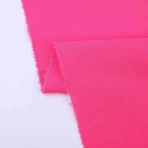 Cotton Fabric for Sewing 59 Inch Wide Natural 100% Cotton Poplin Fabric by The Yard Soft Embroidery Cotton Material Apparel Cloth (Rose Pink, 2 Yard) - color: Rose Pink, size: 2 Yard