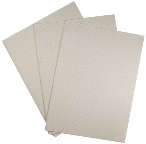 KCS 3 pc of 12" x 18"(30cmx45cm) 16 Count Cotton Aida Cloth Cross Stitch Fabric (Oatmeal,16CT) - color: Oatmeal, size: 16CT
