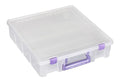 ArtBin Essentials 12 x 12 One-Compartment Craft Box, Clear - color: Purple, size: 1 Pack