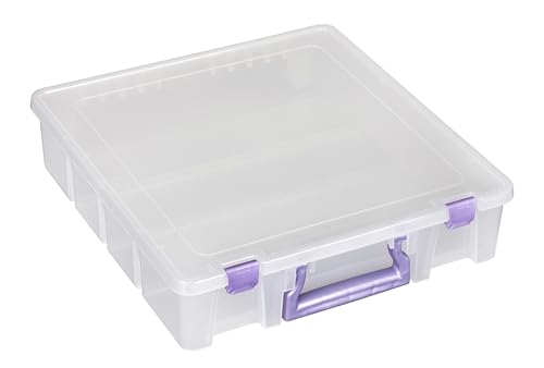 ArtBin Essentials 12 x 12 One-Compartment Craft Box, Clear - color: Purple, size: 1 Pack