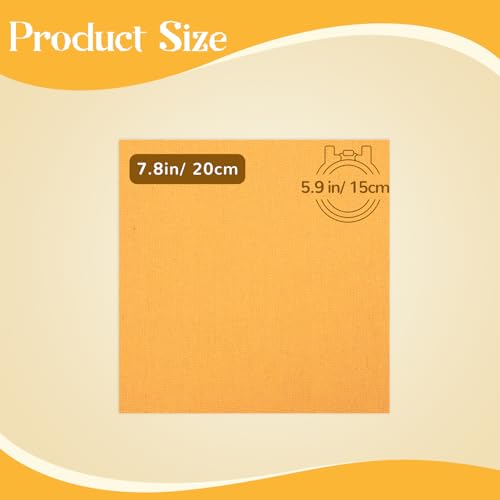 12 Sheets 12 Colors Embroidery Fabric Linen Needlework 7.8×7.8Inch - size: 7.8×7.8Inch