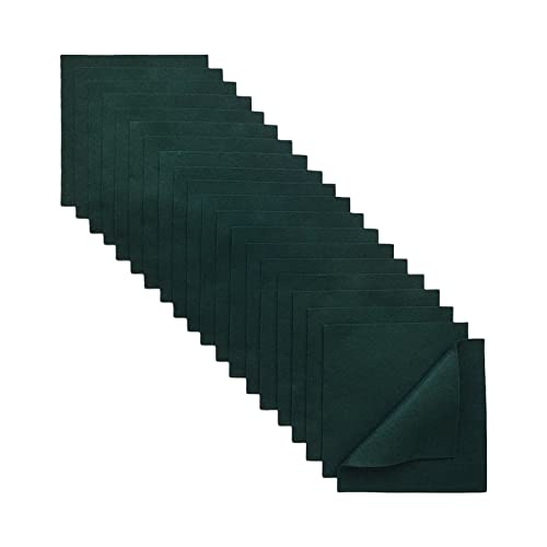 Jtnohx Soft Felt Fabric Flexible Craft Felt Sheets Dark Green 6" 20Pcs - color: Dark Green