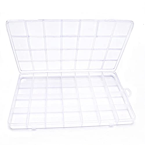 IOOLEEM Bead Organizer Box, 28 Grids Plastic Organizer Container Storage - size: 28 Grids (1 pack)