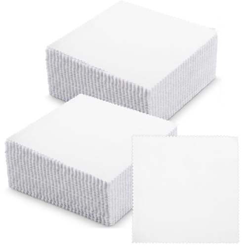 42 Pack 5 Inch Cotton Fabric Squares, Solids White Charm Pack Precut Fabric Squares for Quilting