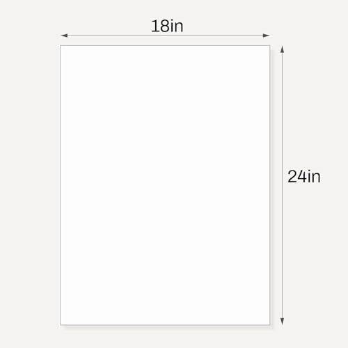 10 Pack Backing Boards, 18x24 Acid-Free Uncut White Mat Boards - size: 18X24