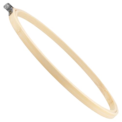 NINGWAAN 50 Pcs Embroidery Hoops Set, 4 Inch, 6 Inch, 8 Inch, 10.3 Inch, 12 Inch, Round Bamboo Wooden Frames, Cross Stitch Rings for Hand Sewing, Craft Projects