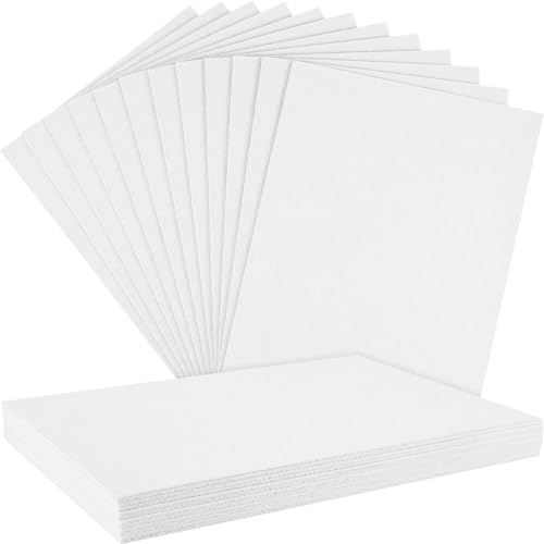 NEBURORA 12 Pcs 2mm Thick Stiff Felt Sheets for Crafts Sewing(White) - color: White