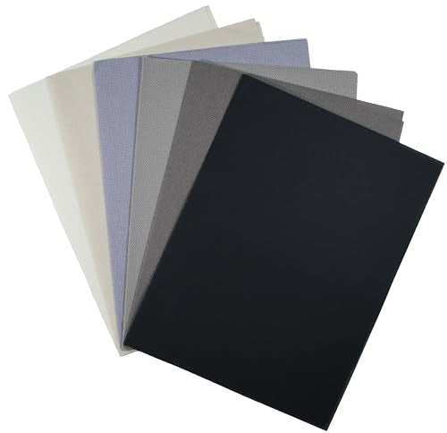 KCS 6 pc of 12" x 18" (30cmx45cm) 18 Count Cotton Aida Cloth Cross Stitch Fabric (18CT-I) - color: 18ct-i