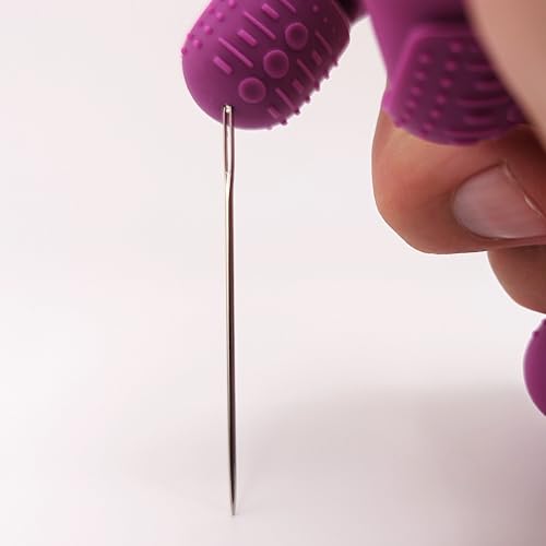 Comfortable Flexible Thimble | THIK-Grip Series | Small (1) - Medium (1) - Large (1) | - color: THIK-Grip Thimbles - ONLY, size: All Sizes Included
