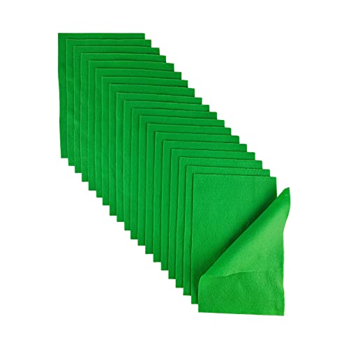 Jtnohx Color Felt Fabric Soft Felt Sheets for Crafts Green 20Pcs 8"x12" - color: Green