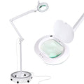 Brightech LightView Pro Magnifying Glass with Stand and Light – Magnifying Floor Lamp with 6-Wheels on a Sturdy Base for Facials – LED Work Light with XL Magnifier Glass for Crafts and Projects