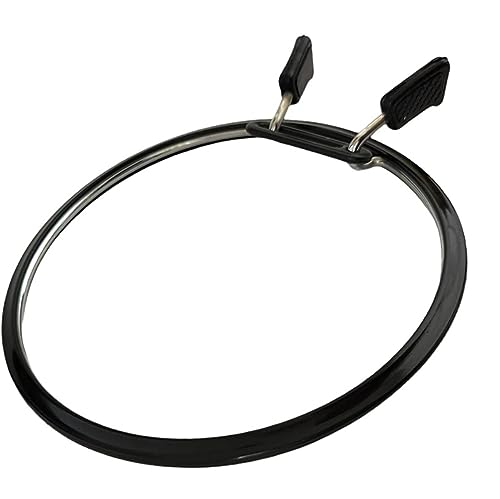 Nurge Metal Embroidery Hoops - Premium Spring Tension Embroidery Hoop for Cross Stitch - Durable Ring with Quick Release Safety Clip - Ideal for Crafters,Beginners & Professionals - Black - Medium - color: Black, size: Medium