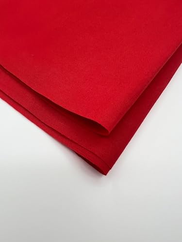 EOVEA - Cotton Polyester Fabric by The Yard – 60" Wide Broadcloth Fabric, Soft, Lightweight & Breathable Material for Lining, Curtains, Bedding, Skirts, Sewing Projects (Red, 1 Yard) - color: Red, size: 1 Yard