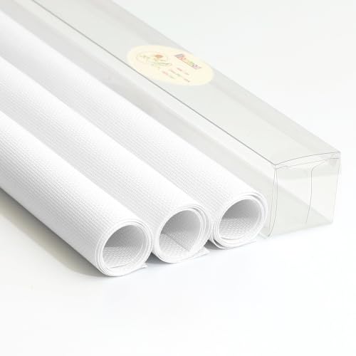 Aida Cloth 18 Count Cross Stitch Fabric,15×18inch,Rolled,3Pcs (18CT,White) - color: White, size: 18CT