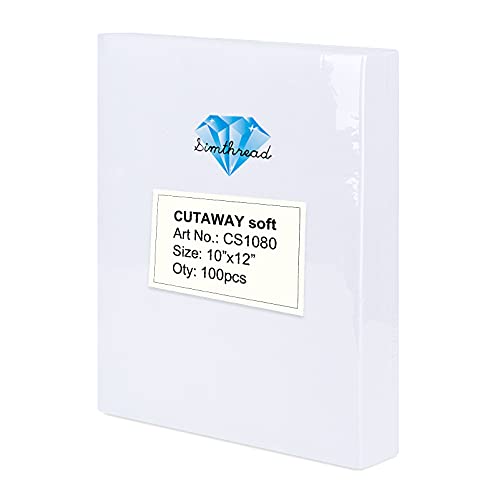 Cut Away Embroidery Stabilizer 10" x 12" 100 Precut Sheets Weight 2.8 OZ - color: White, size: 10"x12" 100pcs