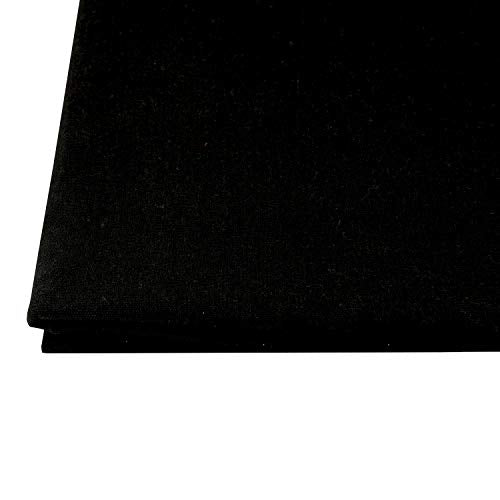 Rose Flavor Pre-Cut Quilting Linen Fabric,Craft Cloth,DIY for Sewing Crafting 60" by 1 Yard(Black) - color: Black
