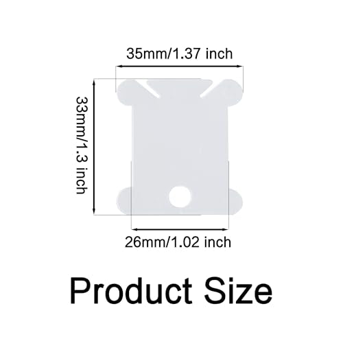 pson 200PCS 1.02 Inch Embroidery Floss Bobbins, Transparent Plastic Floss Bobbin for Thread Craft, DIY Sewing, Cross Stitch, Thread Organizer Holder