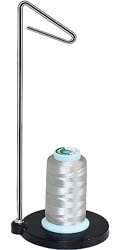 YEQIN Heavy Duty Metal Base Single Thread Stand Universal Single Cone and Spool Adjustable Thread Stand for Sewing and Embroidery Machines (27449M)