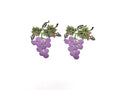 Embroidered Iron on Patches Applique, Grape Embroidered - color: Grape