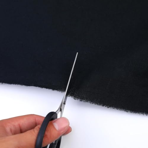 3 Yard 100% Cotton Muslin Fabric, 48" Wide, Medium Weight - Black - color: Black, size: 3 Yard