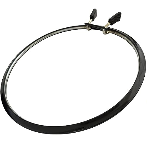 Nurge Metal Embroidery Hoops - Premium Spring Tension Embroidery Hoop for Cross Stitch - Durable Ring with Quick Release Safety Clip - Ideal for Crafters,Beginners & Professionals - Black - Large - color: Black, size: Large