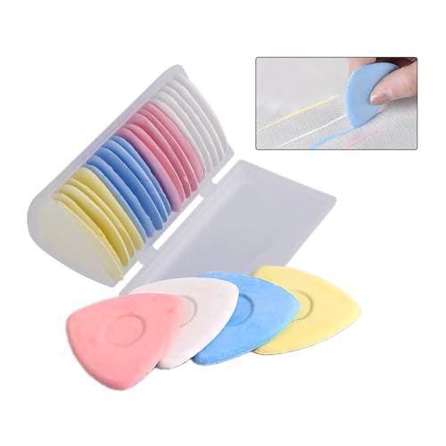 Tailors Chalk,20 Pack Triangle Tailor's Fabric Marker Chalk,Fabric Chalk Markers for Sewing,Sewing Notions & Accessories (Multicolor) - color: Multicolor