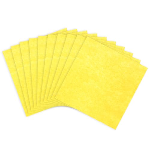 12" x 12" Squares Felt Sheets Fabric,10Pcs Felt Fabric for Crafts,1mm Thick - color: Yellow