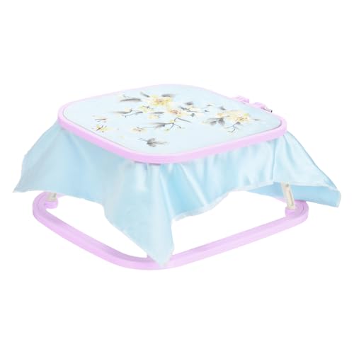 PATIKIL 9.4" x 8.7" Square Embroidery Hoop Stand, Adjustable ABS Plastic Cross Stitch Stand Hands-Free 2-Tier Embroidery Hoop Holder Punch Needle Frame for Sewing Needlework, Lavender - color: Lavender, size: 9.4" x 8.7"