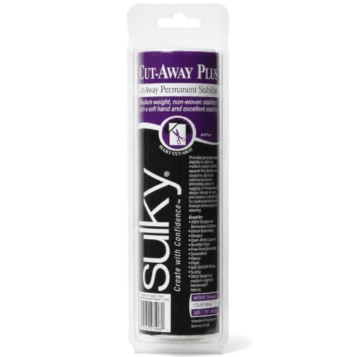 Sulky Of America 275-08 Cut Away Plus Midweight Stabilizer, 7-2/3in x 8yds, White