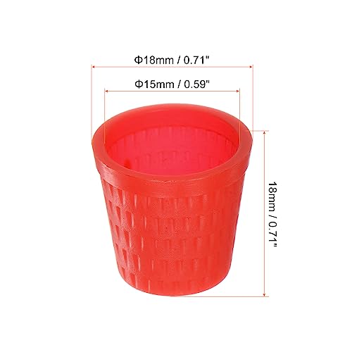 HARFINGTON 100pcs Sewing Thimble Plastic Sewing Thimble Finger Protector Finger Shield Fingertip Quilting Craft Embroidery Accessories DIY Hand Working Sewing Tools, Red