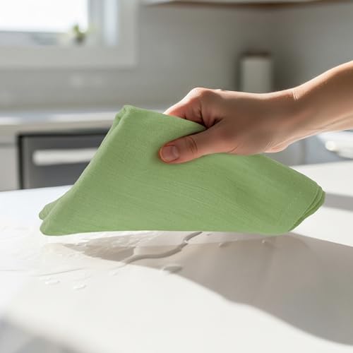 Utopia Kitchen Sage Green Flour Sack Towels [12 Pack-28 x 28 In]100% Cotton - color: Sage Green, size: 12 Pack